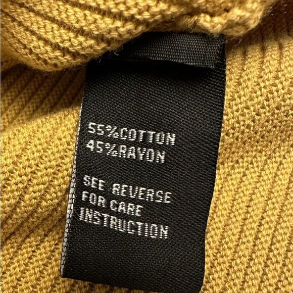 MICHELLE NICOLE CLICHE Sweater Womens Small Yellow Gold 3/4 Sleeves Tie Sleeves - Picture 6 of 11